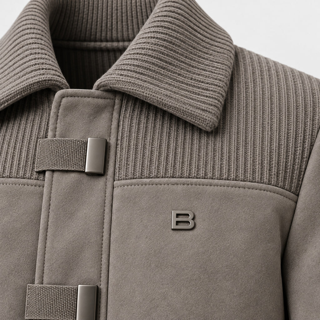 BIMOOX Venro Winterjacke – Grau – Detail