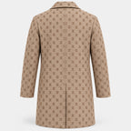 BIMOOX Valdessa Winterjacke – Beige/Braun mit Monogramm – Hinten