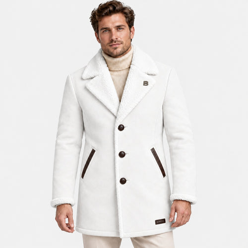 BIMOOX Alvessa Winterjacke – Weiß – Model-Mann