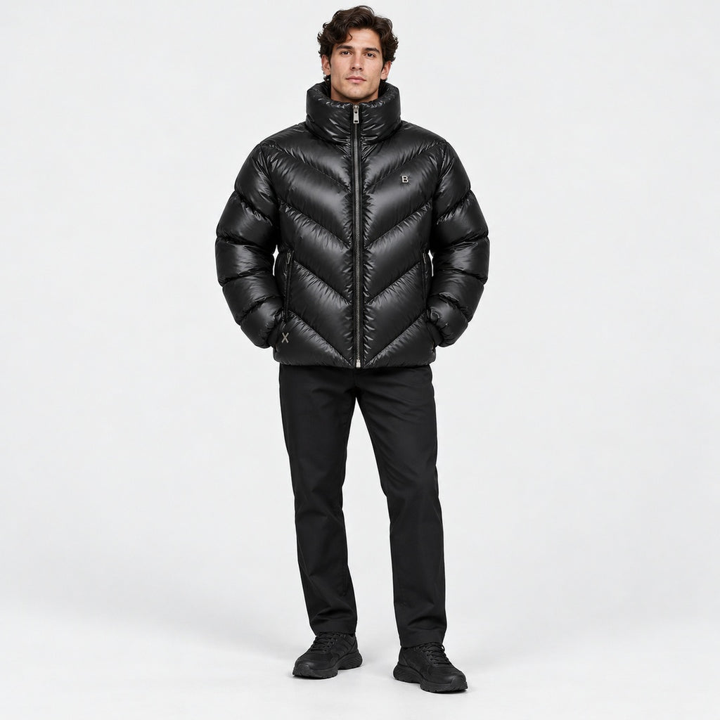 BIMOOX Zorven Winterjacke – Schwarz – Model-Mann