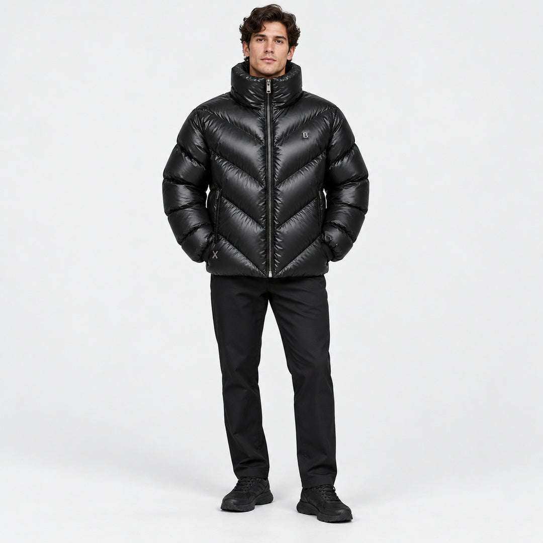 BIMOOX Zorven Winterjacke – Schwarz – Model-Mann