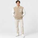 BIMOOX Caldris Winterjacke – Beige/Weiß – Model-Mann