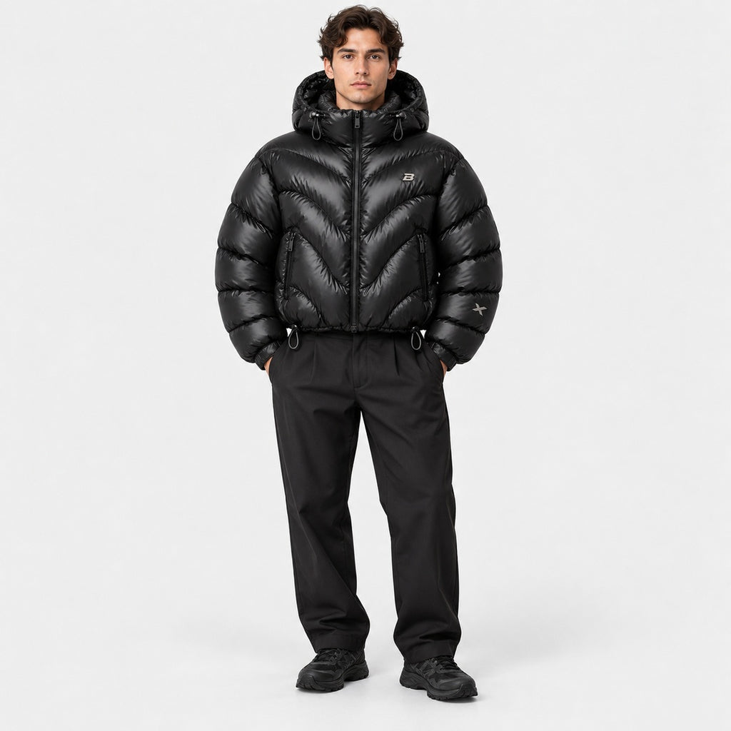 BIMOOX Aurvella Winterjacke – Schwarz – Model-Mann