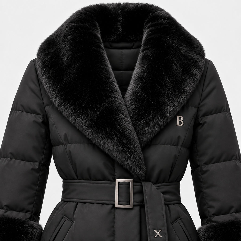 BIMOOX Valtessa Winterjacke – Schwarz – Detail