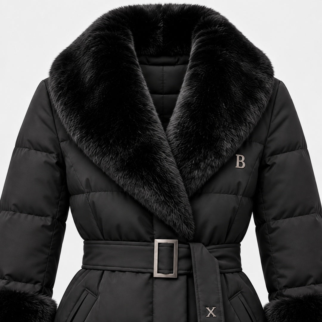 BIMOOX Valtessa Winterjacke – Schwarz – Detail