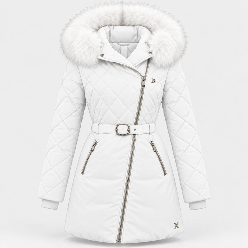 BIMOOX Beloria Winterjacke – Weiß / Besatz Weiß – Vorne