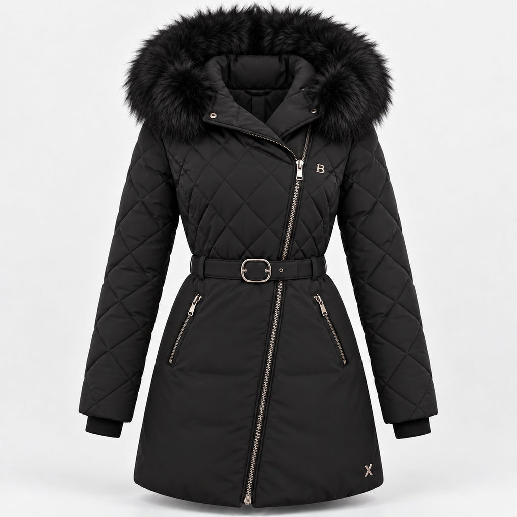 BIMOOX Beloria Winterjacke – Schwarz / Besatz Schwarz – Vorne