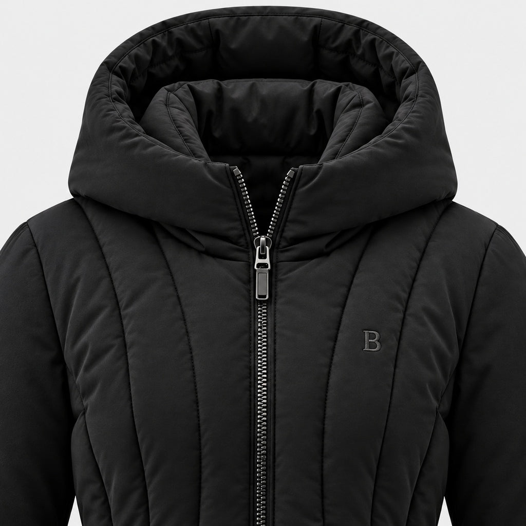 BIMOOX Veloura Winterjacke – Schwarz – Detail