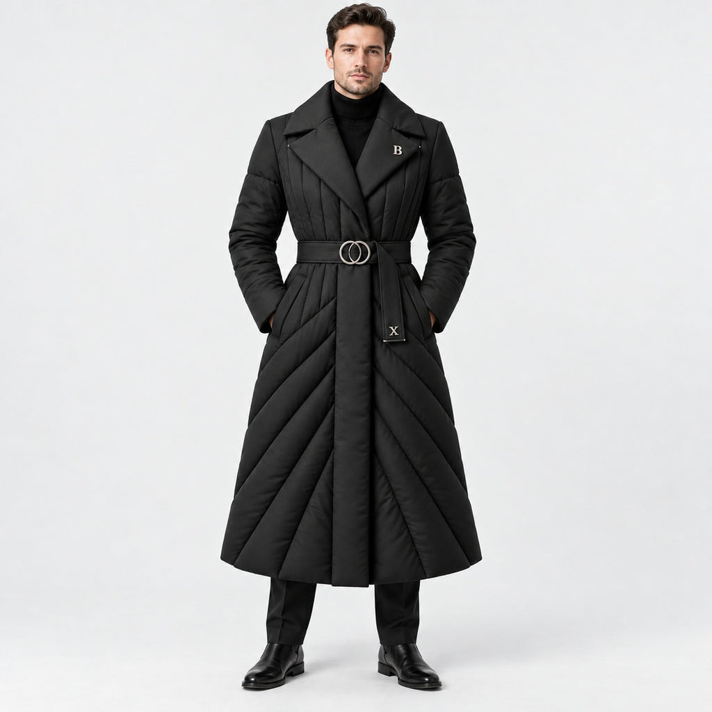 BIMOOX Liorven Winterjacke – Schwarz – Model-Mann