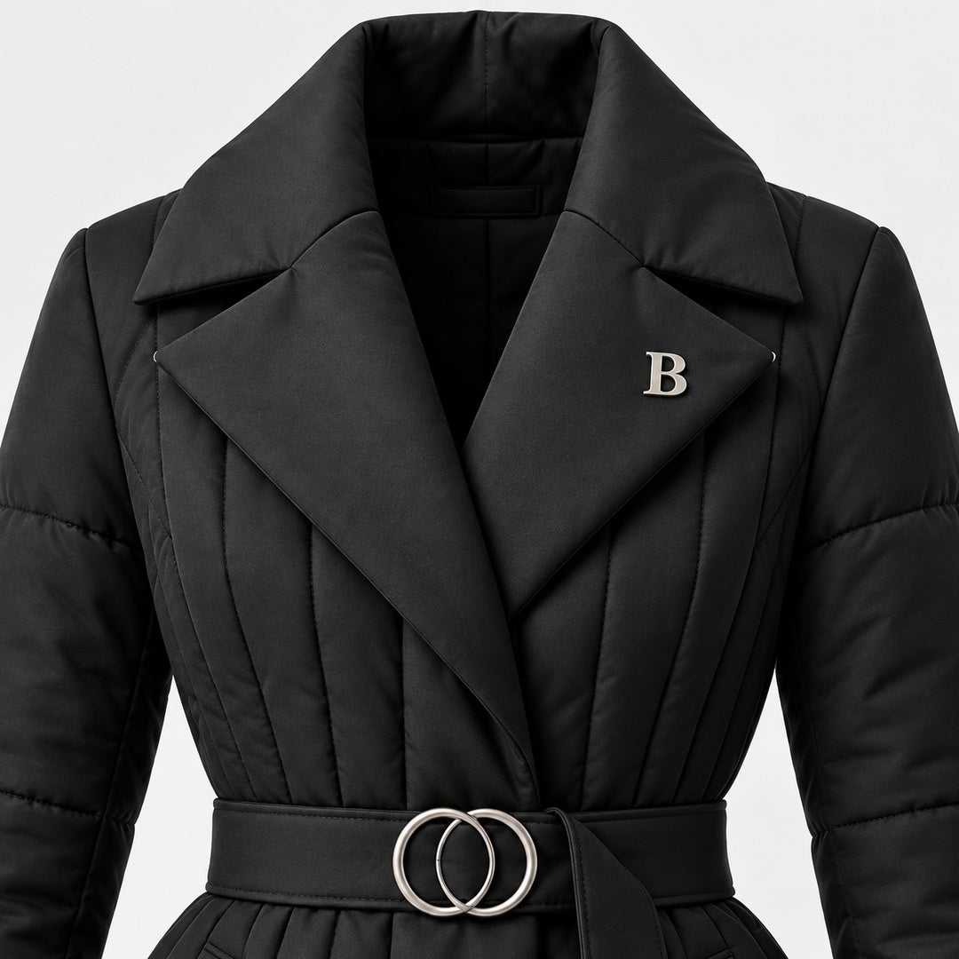 BIMOOX Liorven Winterjacke – Schwarz – Detail